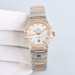 OMEGA Constellation Solid Stainless Steel 904L 40mm Two-tone Rose Gold Strap Watch